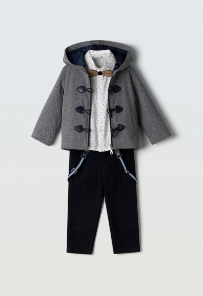 Σετ 4τμχ. με ζακέτα - ΓΚΡΙ 6M