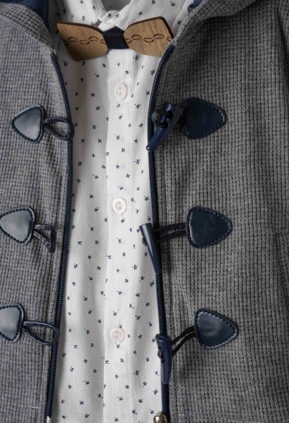 Σετ 4τμχ. με ζακέτα - ΓΚΡΙ 6M