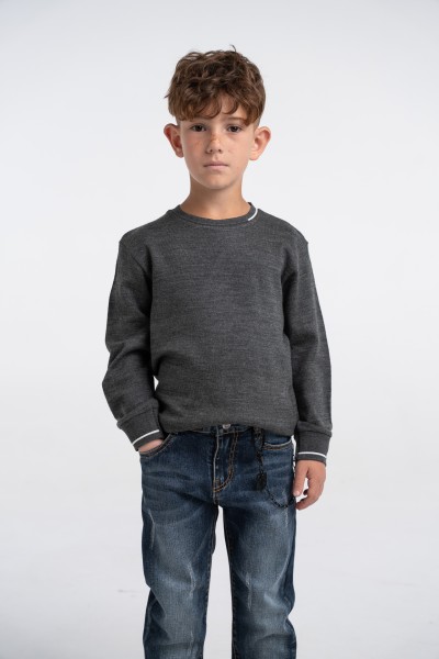 Μπλούζα πλεκτή λεπτή - ΑΝΘΡΑΚΙ 10Y