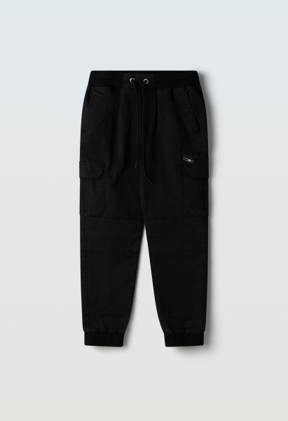 Παντελόνι κάργκο μαύρο - ΜΑΥΡΟ 8Y