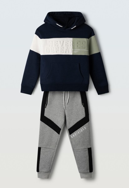 Σετ φόρμα με κουκούλα - ΜΠΛΕ 8Y