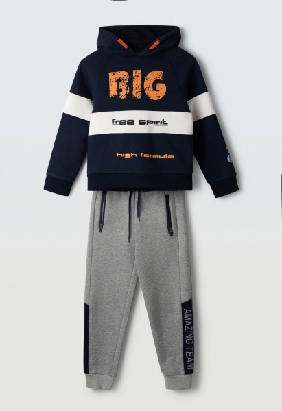 Σετ φόρμα με κουκούλα - ΜΠΛΕ 8Y