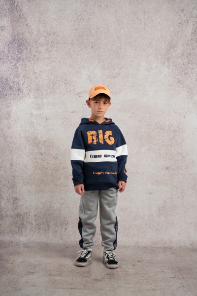 Σετ φόρμα με κουκούλα - ΜΠΛΕ 8Y