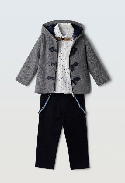 Σετ 4 τμχ. με ζακέτα - ΓΚΡΙ 4Y