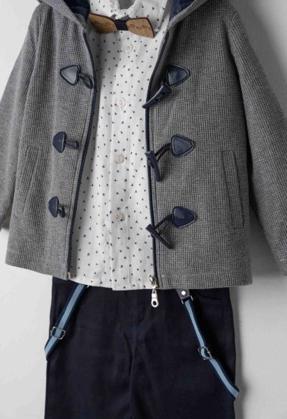 Σετ 4 τμχ. με ζακέτα - ΓΚΡΙ 4Y