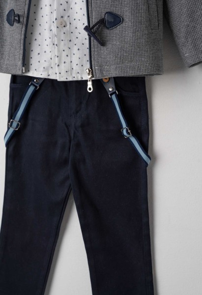 Σετ 4 τμχ. με ζακέτα - ΓΚΡΙ 4Y