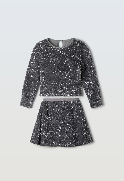 Σετ φούστα παγιέτα - ΑΣΗΜΙ 6Y