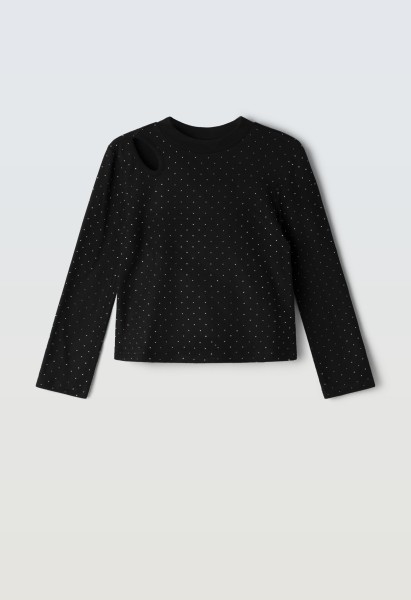 Μπλούζα με στρας - ΜΑΥΡΟ 12Y