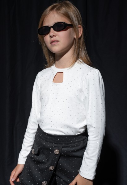 Σετ σορτς με παγιέτα - ΛΕΥΚΟ 6Y