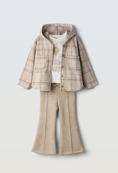 Σετ σορτς 3τμχ. με γουνάκι - ΕΚΡΟΥ 2Y