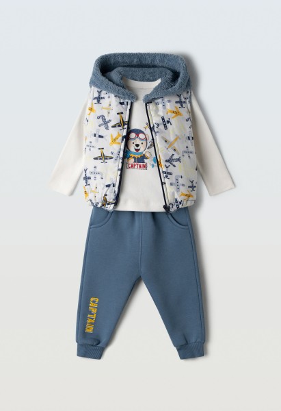 Σετ γιλέκο 3τμχ. - ΜΠΛΕ 18M