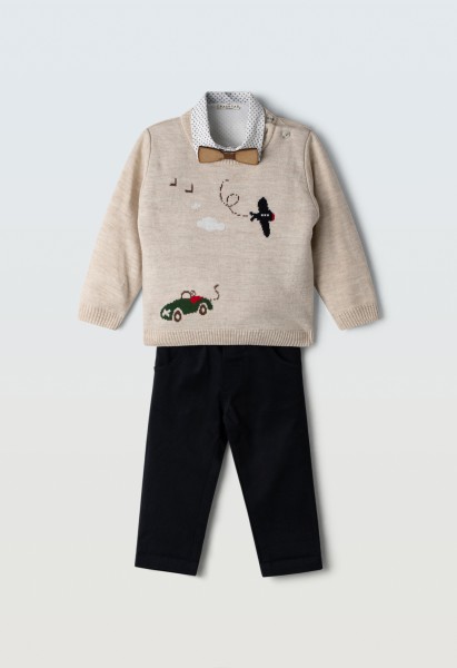 Σετ παντελόνι  3τμχ. - ΕΚΡΟΥ 2Y