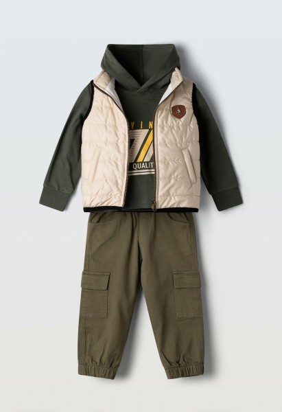 Σετ 3τμχ.με γιλέκο - ΧAKI 6Y