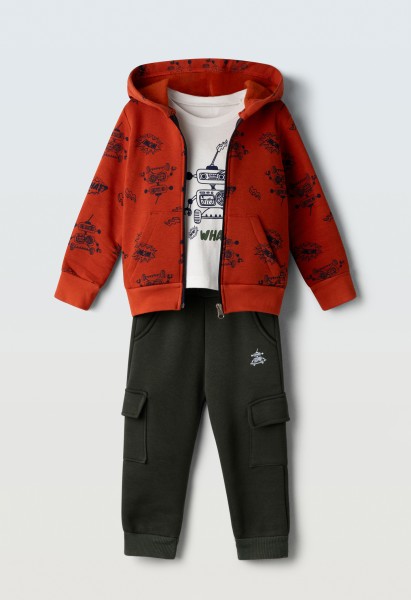 Σετ φόρμα 3τμχ. με ζακέτα - ΚΕΡΑΜΙΔΙ 2Y