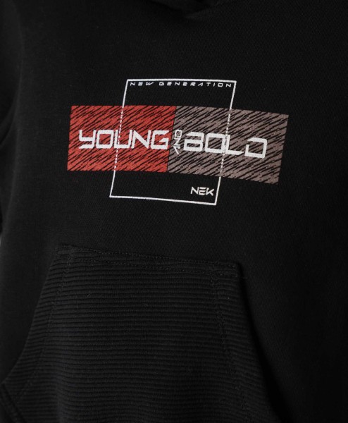 Σετ φόρμα φούτερ - ΜΑΥΡΟ 6Y