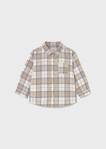 Πουκάμισο μακρυμάνικο καρό βιέλα - ΜΠΕΖ 12M