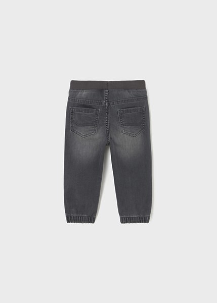 Παντελόνι soft denim jogger - ΓΚΡΙ 12M