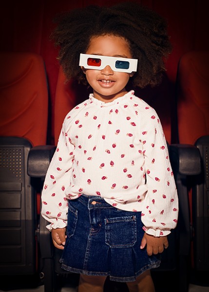 Φούστα τζιν πιέτες - ΤΖΙΝ ΣΚΟΥΡΟ 5Y