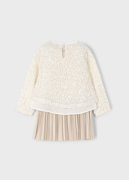 Φόρεμα συνδυασμένο πούλιες - ΜΠΕΖ 2Y