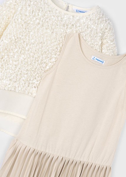 Φόρεμα συνδυασμένο πούλιες - ΜΠΕΖ 2Y