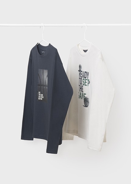 Σετ 2 μπλουζάκια μακρυμάνικα - ΚΡΕΜ 16Y