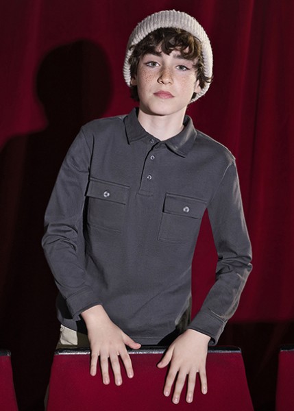 Πόλο μακρυμάνικο - ΑΝΘΡΑΚΙ 12Y