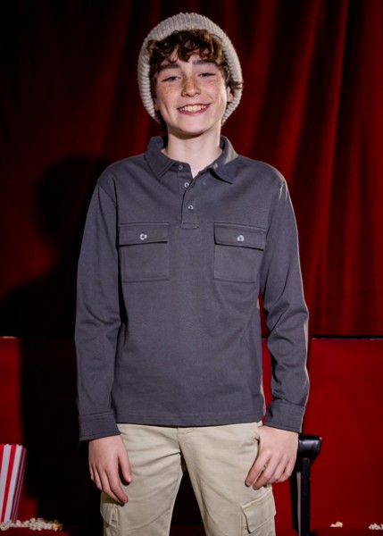 Πόλο μακρυμάνικο - ΑΝΘΡΑΚΙ 12Y