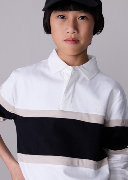 Πόλο μακρυμάνικο blocking - ΚΡΕΜ 18Y