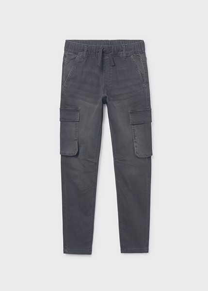 Παντελόνι soft denim jogger - ΜΑΥΡΟ 12Y