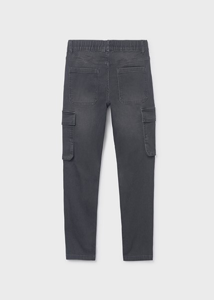 Παντελόνι soft denim jogger - ΜΑΥΡΟ 12Y