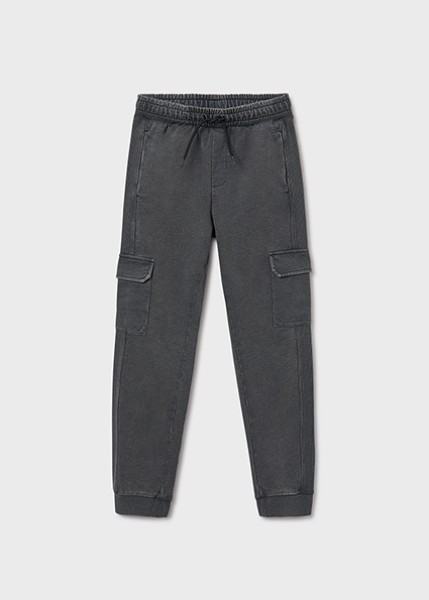 Παντελόνι μακό cargo - ΜΑΥΡΟ 10Y