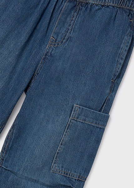 Παντελόνι denim cargo parachute - ΤΖΙΝ 18Y