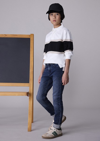 Παντελόνι soft denim - ΜΑΥΡΟ ΜΠΛΕ 16Y