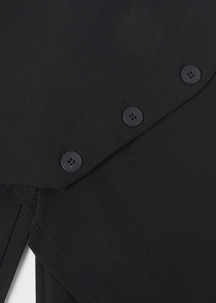 Σετ κολάν μακρύ γιλέκο - ΜΑΥΡΟ 10Y