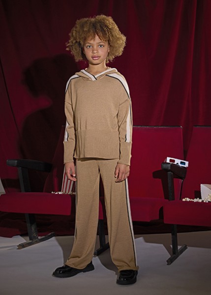 Σετ παντελόνι πλεκτό κουκούλα - ΜΠΕΖ 12Y