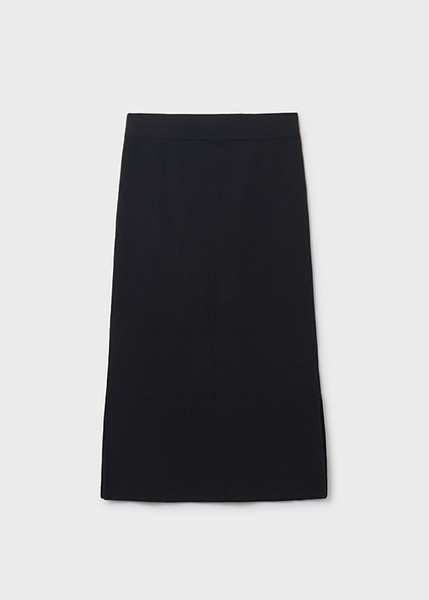 Φούστα μιντι πλεκτή - ΜΑΥΡΟ 18Y