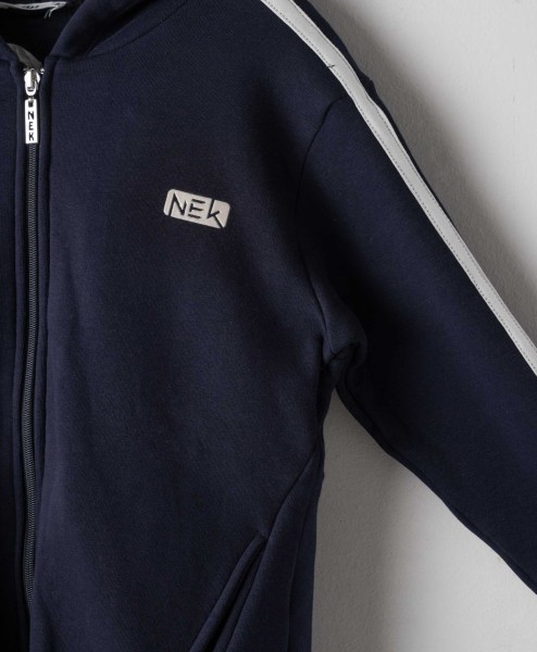 Σετ φόρμα φούτερ με ζακέτα - ΜΠΛΕ 14Y