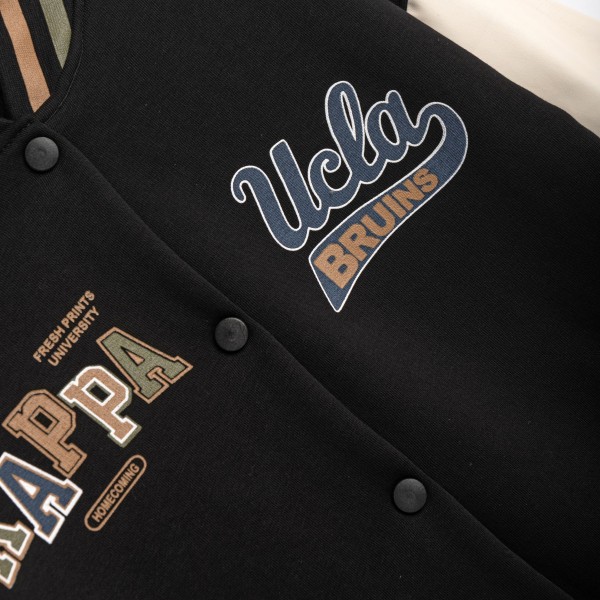 Ζακέτα φούτερ-δερματίνη με προβατάκι - ΜΑΥΡΟ 6Y