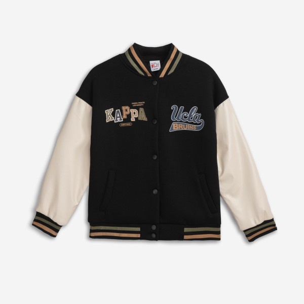 Ζακέτα φούτερ-δερματίνη με προβατάκι - ΜΑΥΡΟ 6Y