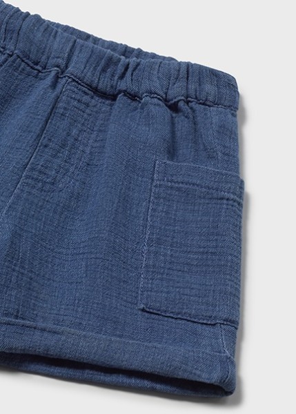 Βερμούδα γκοφρέ τζιν - ΜΠΛΕ 18M