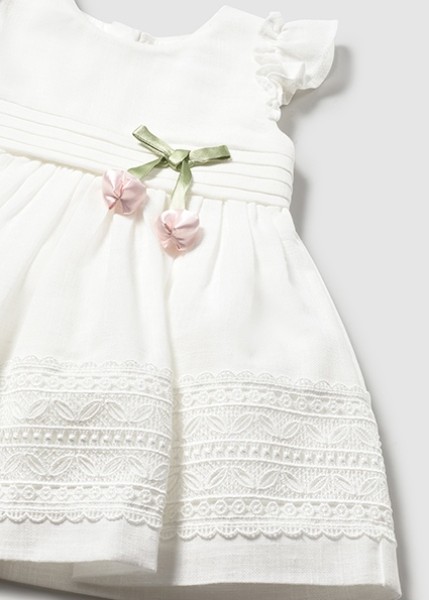 Φόρεμα δαντέλα γκιπούρ - ΕΚΡΟΥ 4Y