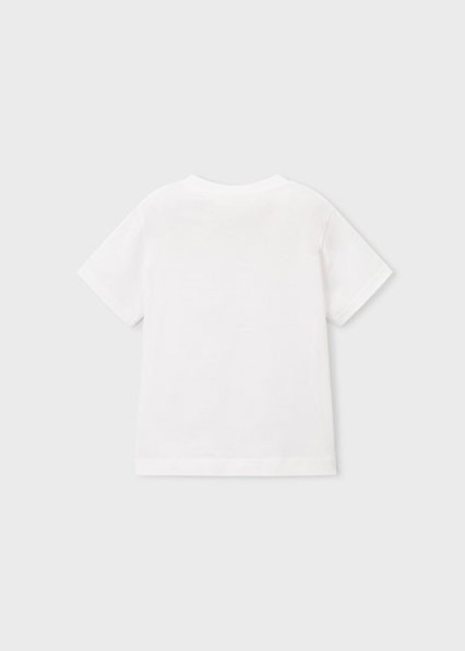 Μπλούζα κοντομάνικη ανάγλυφη - ΛΕΥΚΟ 6Y