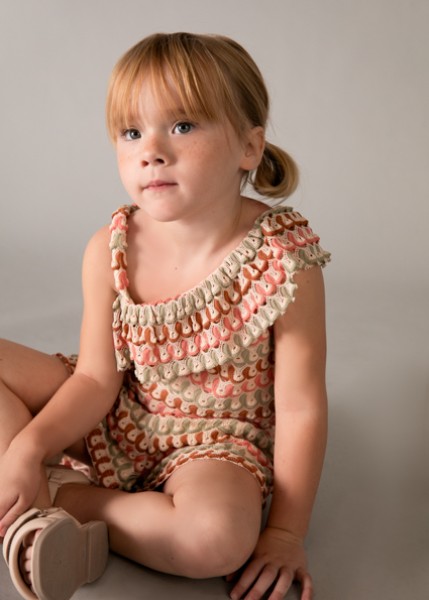 Σετ σορτς μακό φαντασία - ΜΑΝΤΑΡΙΝΙ 6Y