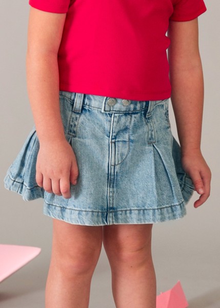 Φούστα denim φαρδιά - ΠΕΤΡΟΠΛΥΜΕΝΟ ΤΖΙΝ 6Y