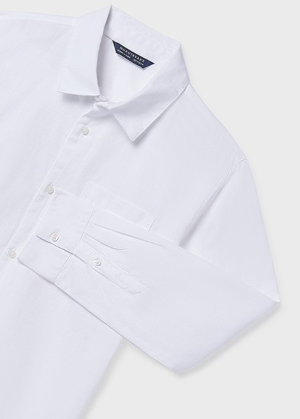 Πουκάμισο μακρυμάνικο γιακάς - ΛΕΥΚΟ 16Y