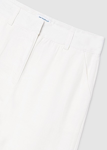 Παντελόνι μακρύ δαντέλα κεντητό - ΕΚΡΟΥ 16Y