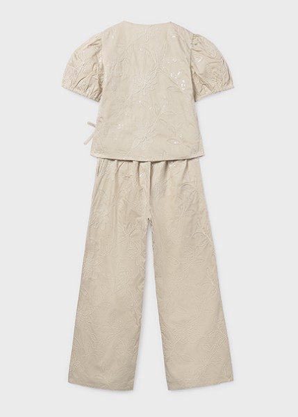 Σετ παντελόνι μακρύ κεντητό - ΜΠΕΖ 18Y