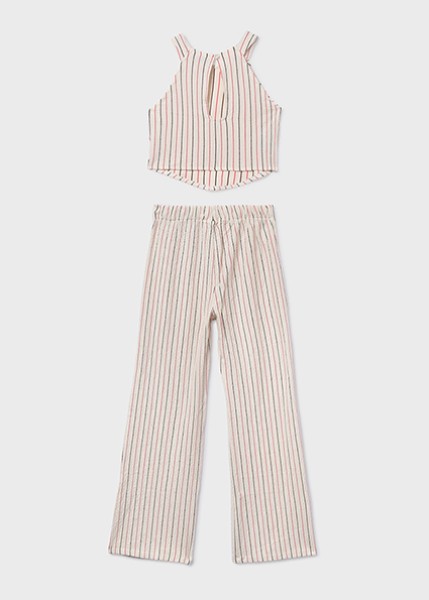 Σετ παντελόνι μακρύ ρίγες - ΕΚΡΟΥ 16Y