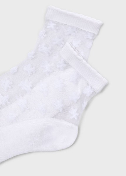 Καλτσάκι λουλούδια - ΛΕΥΚΟ 14Y