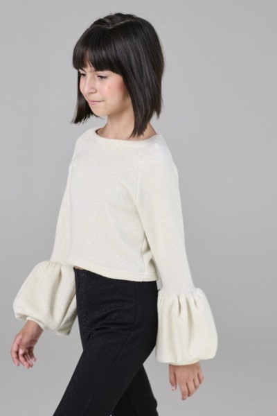 Μπλούζα λούρεξ - ΕΚΡΟΥ 10Y